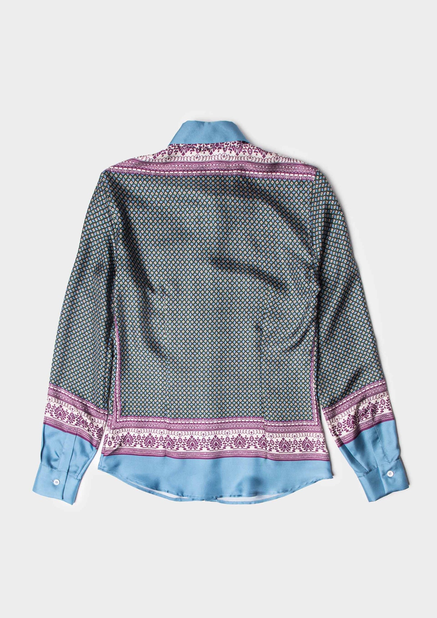 Foulard Shirt - Celeste/Multicolor