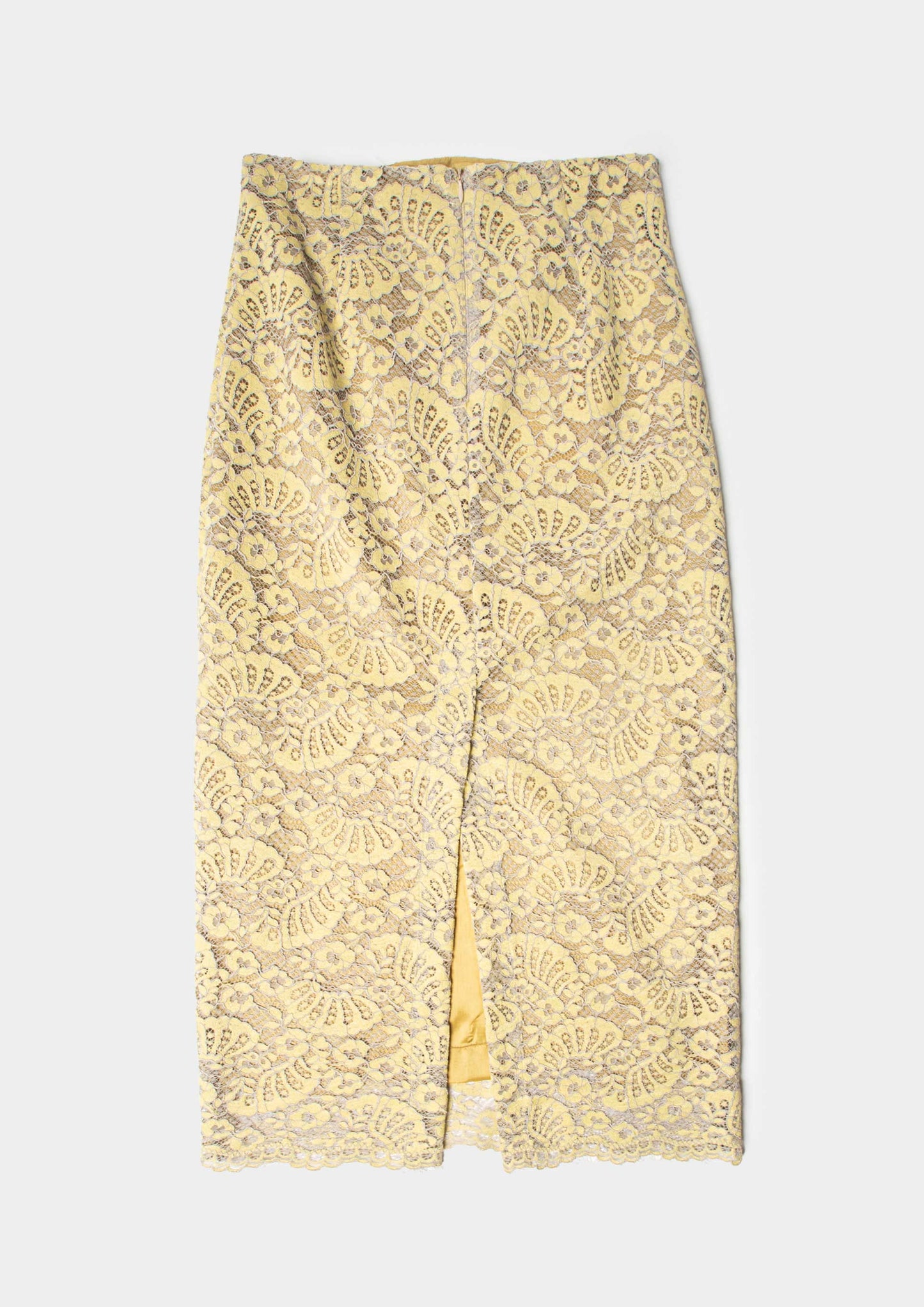 Fitted Lace Skirt - Lime