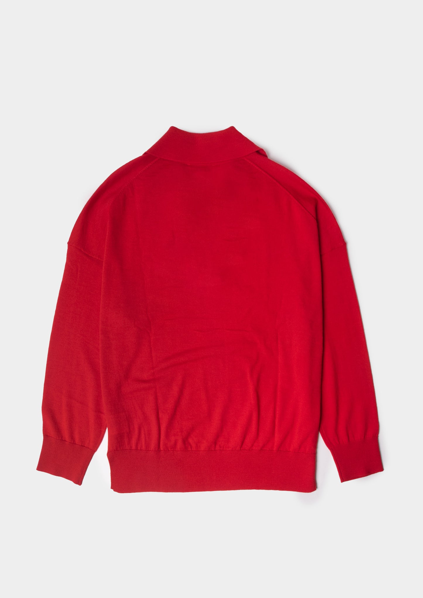 Oversized Polo Sweater - Coral