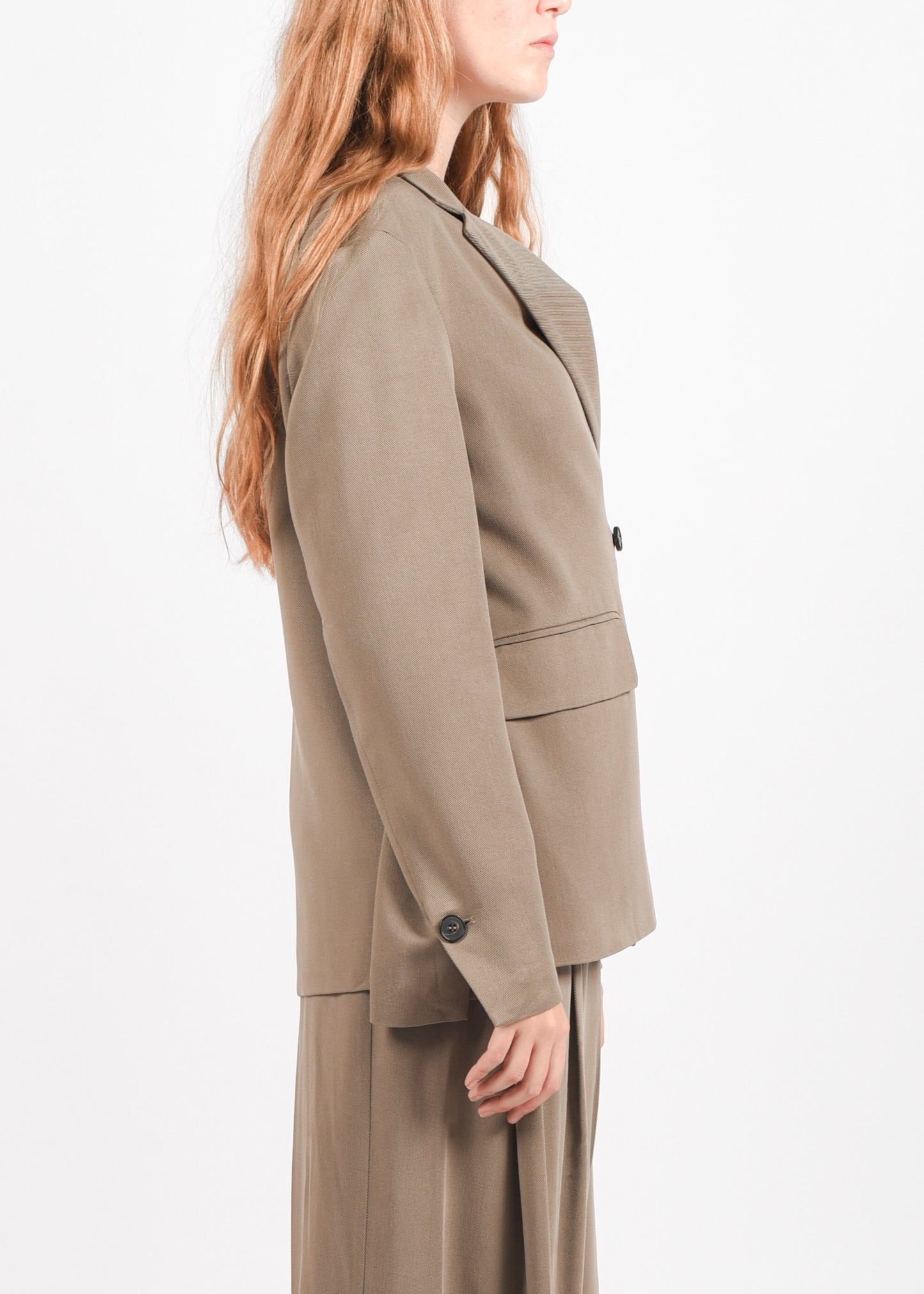 Double-Breasted Blazer - Mud