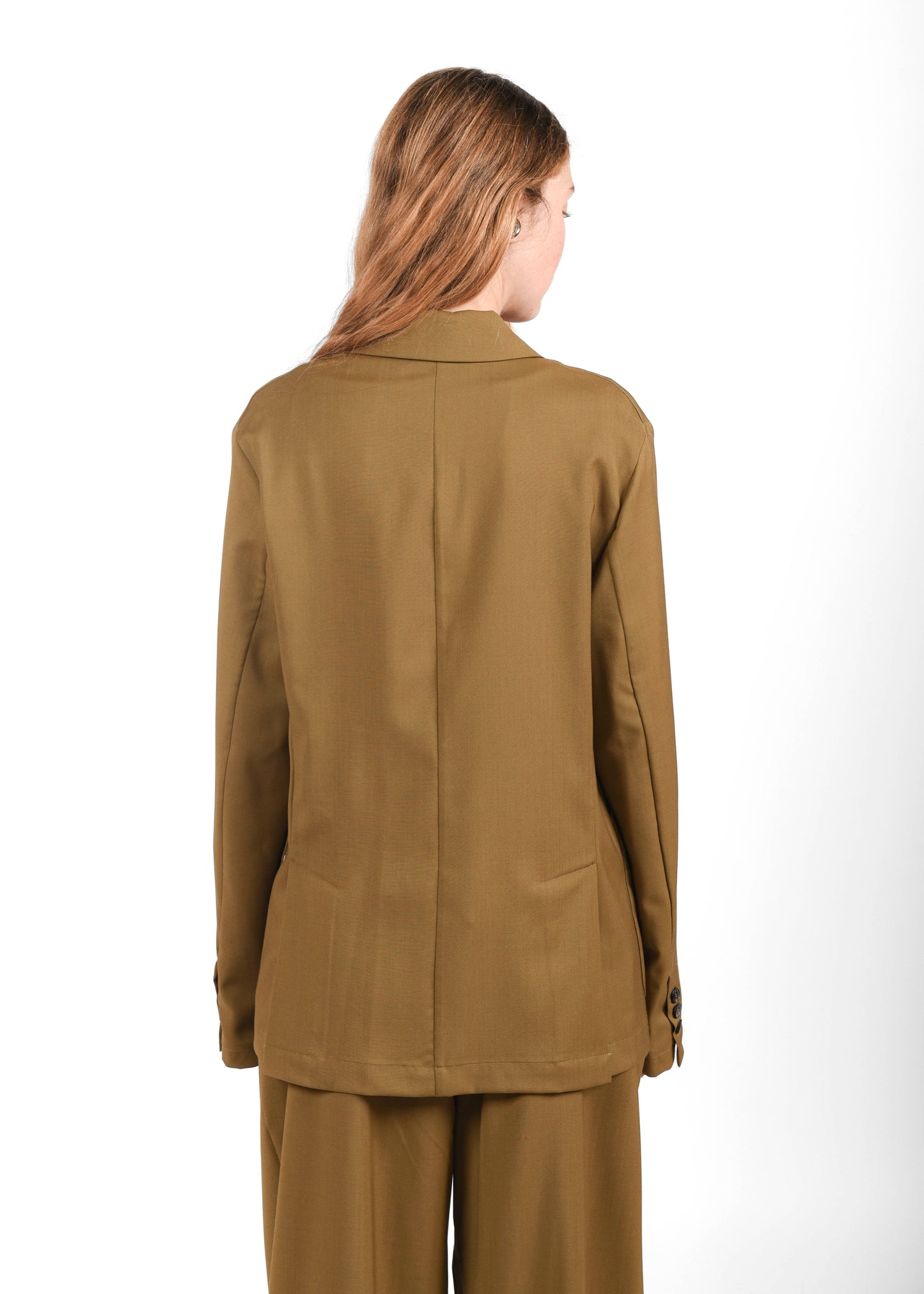 Double-Breasted Blazer - Olive Oil