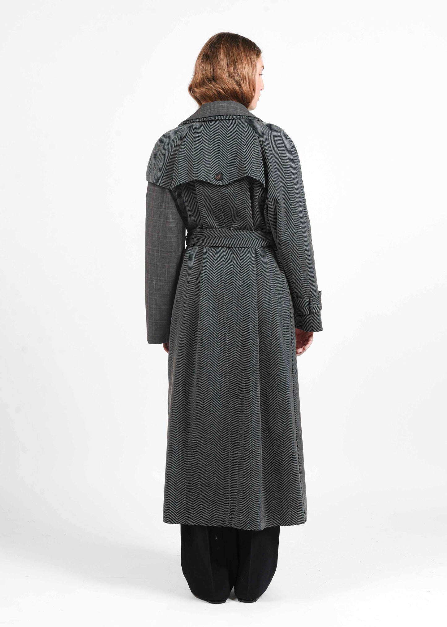 Two-Tone Trench Coat - Carbon