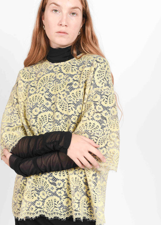 Over Lace Blouse - Camel