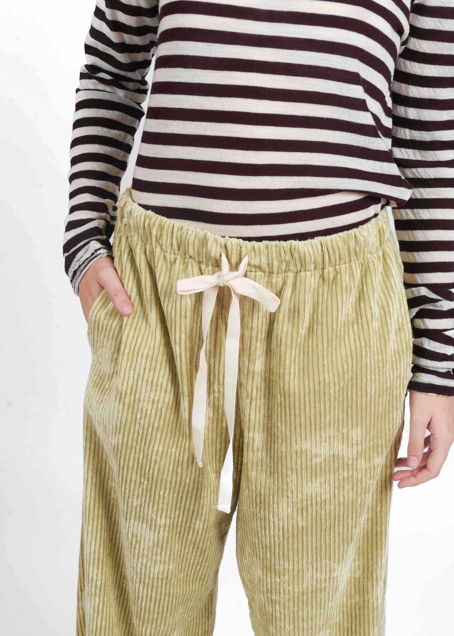 Straight Corduroy Pants - Pistache
