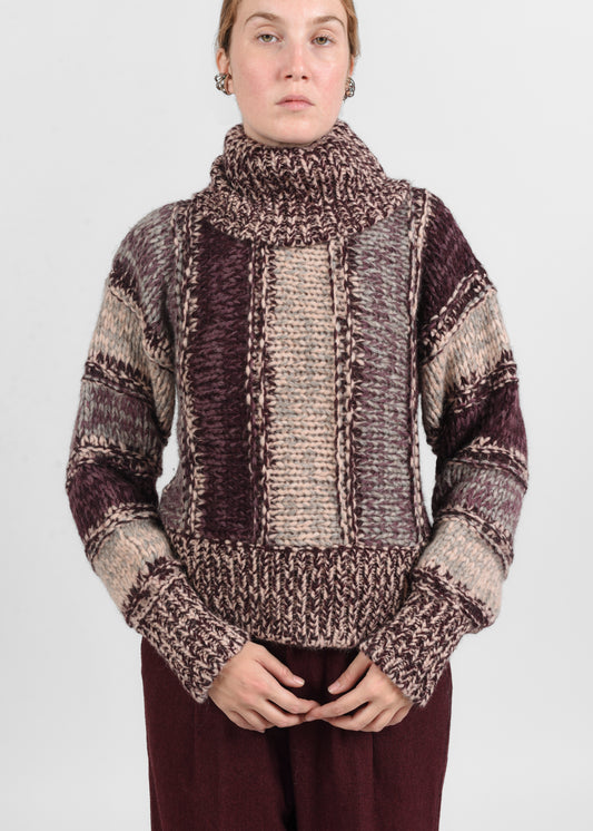 Mouliné Sweater - Bordeaux