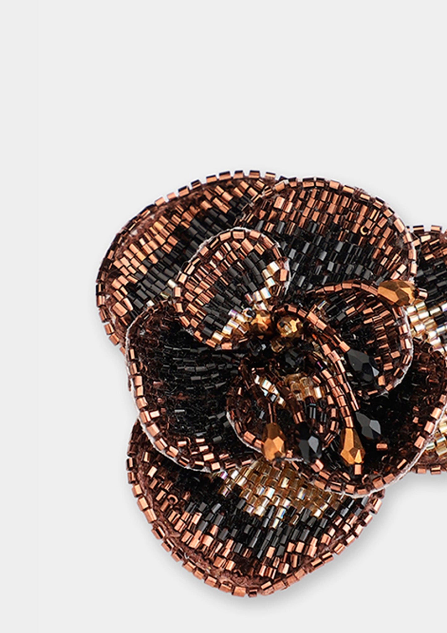 Camelia Brooch - Black