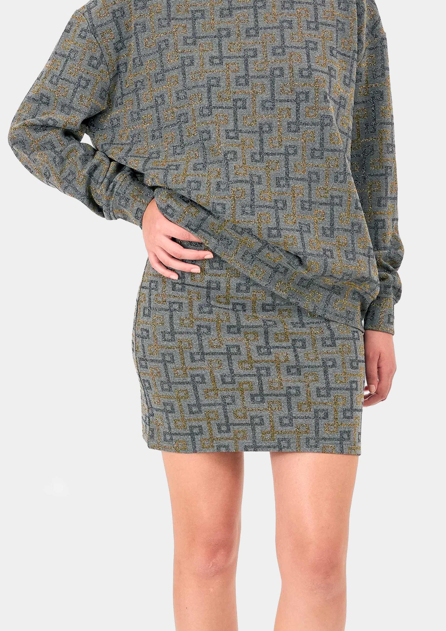 Galatina Miniskirt - Multi Grigio