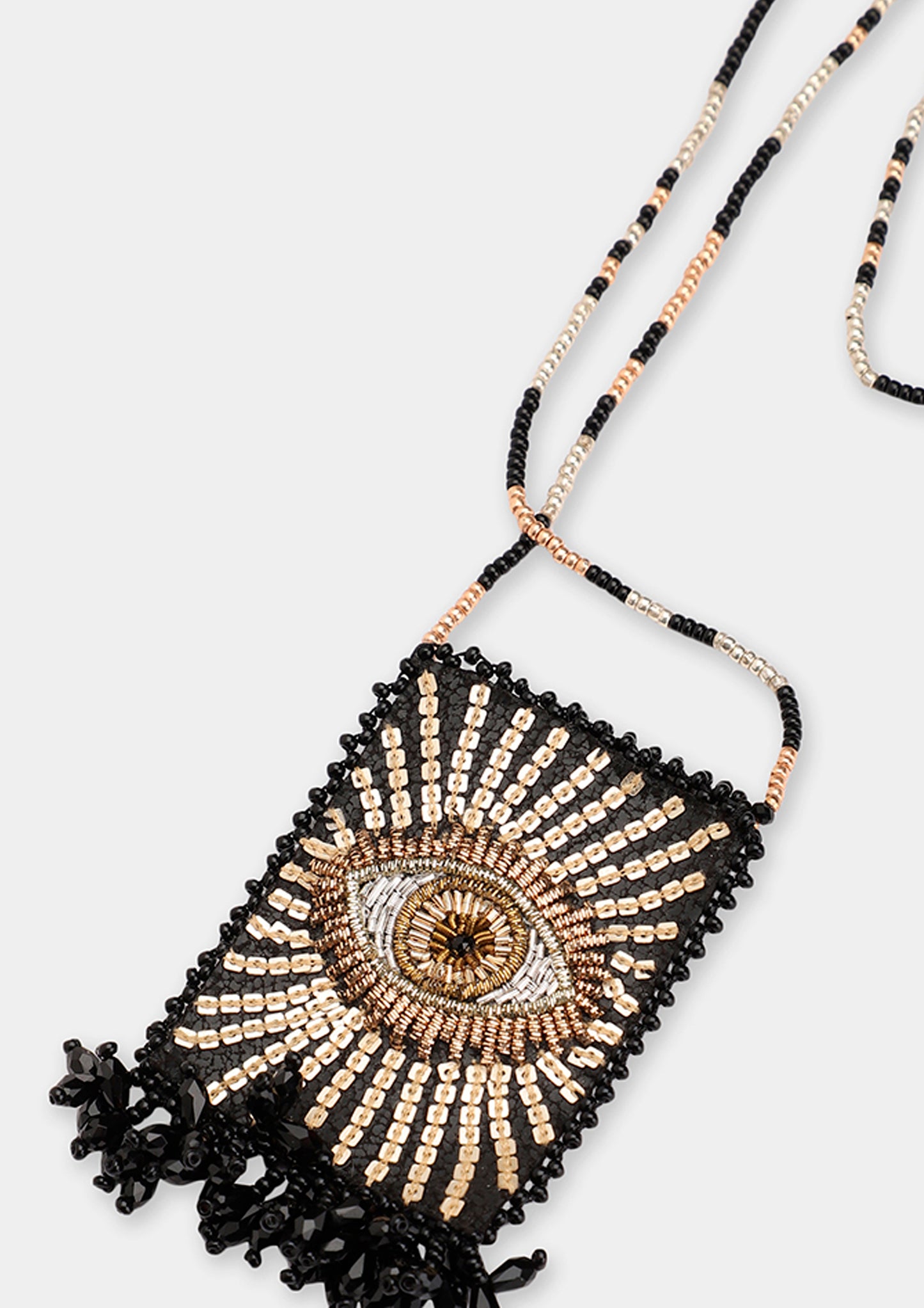 Collier Talisman Sparkle Eye - Black