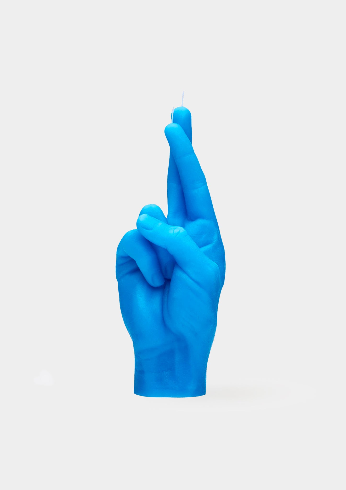 Hand Gesture Candles Crossed Fingers - Turquoise