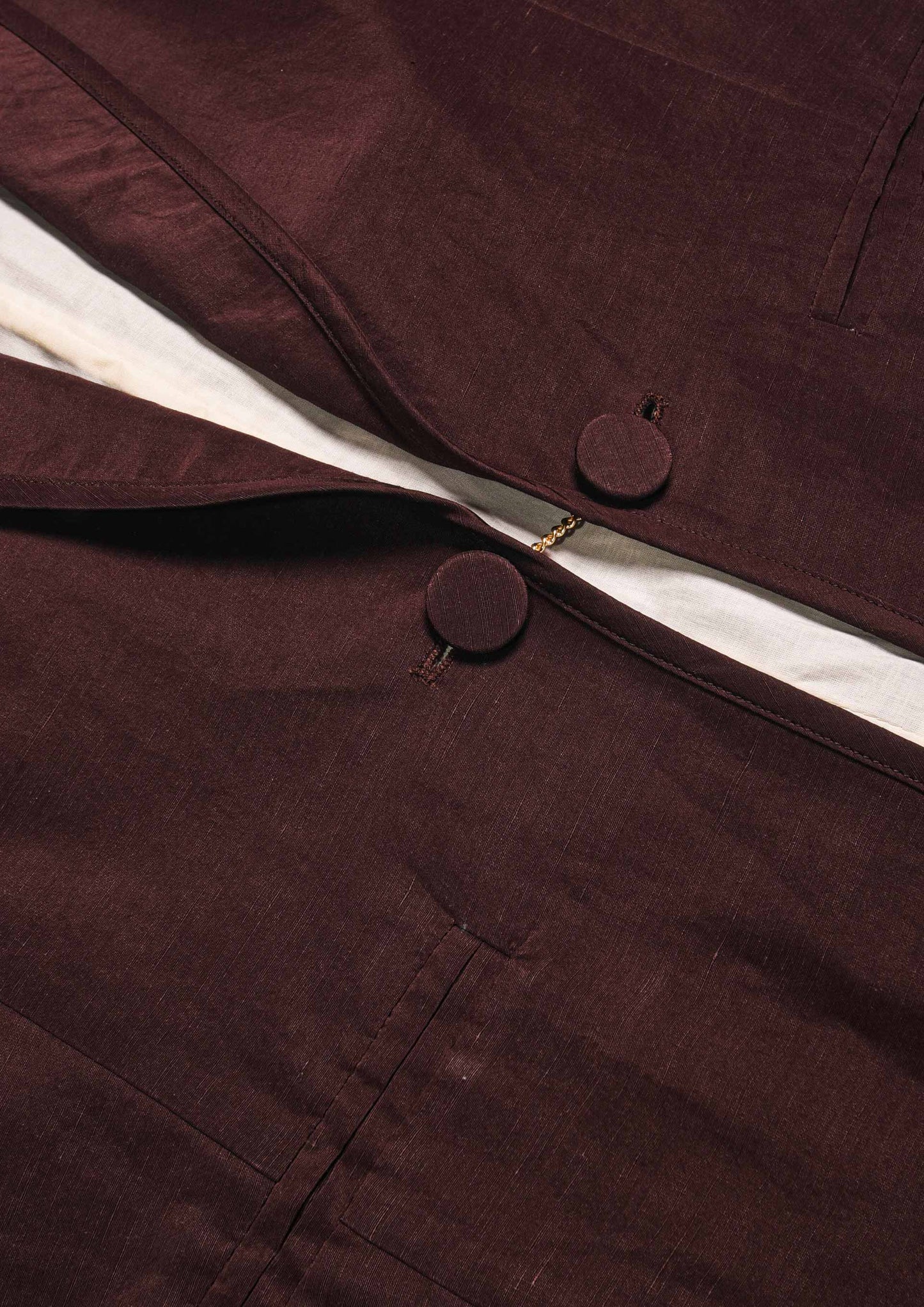 Gilet Linen & Cotton - Moka