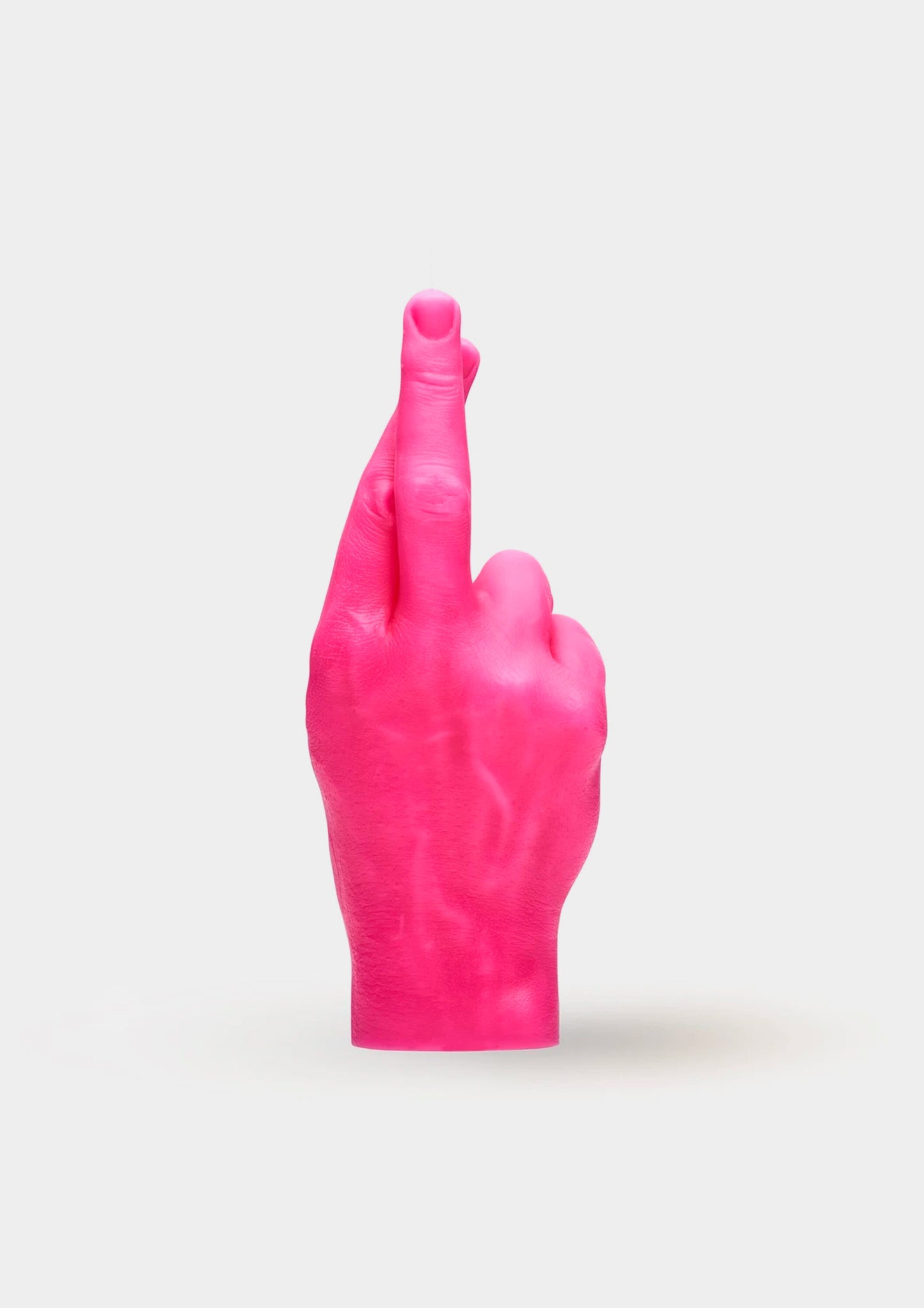 Hand Gesture Candles Crossed Fingers - Pink