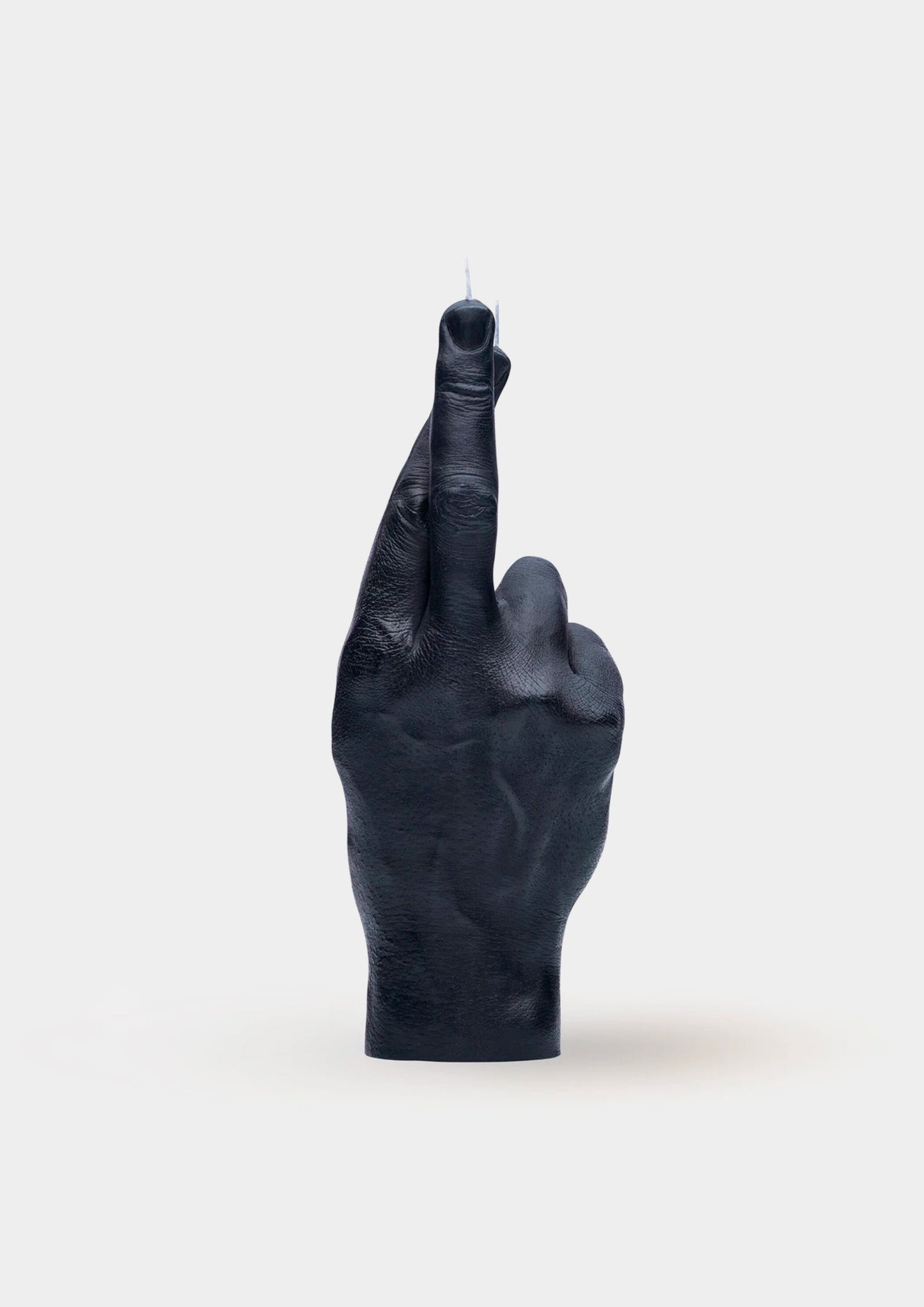 Hand Gesture Candles Crossed Fingers - Black