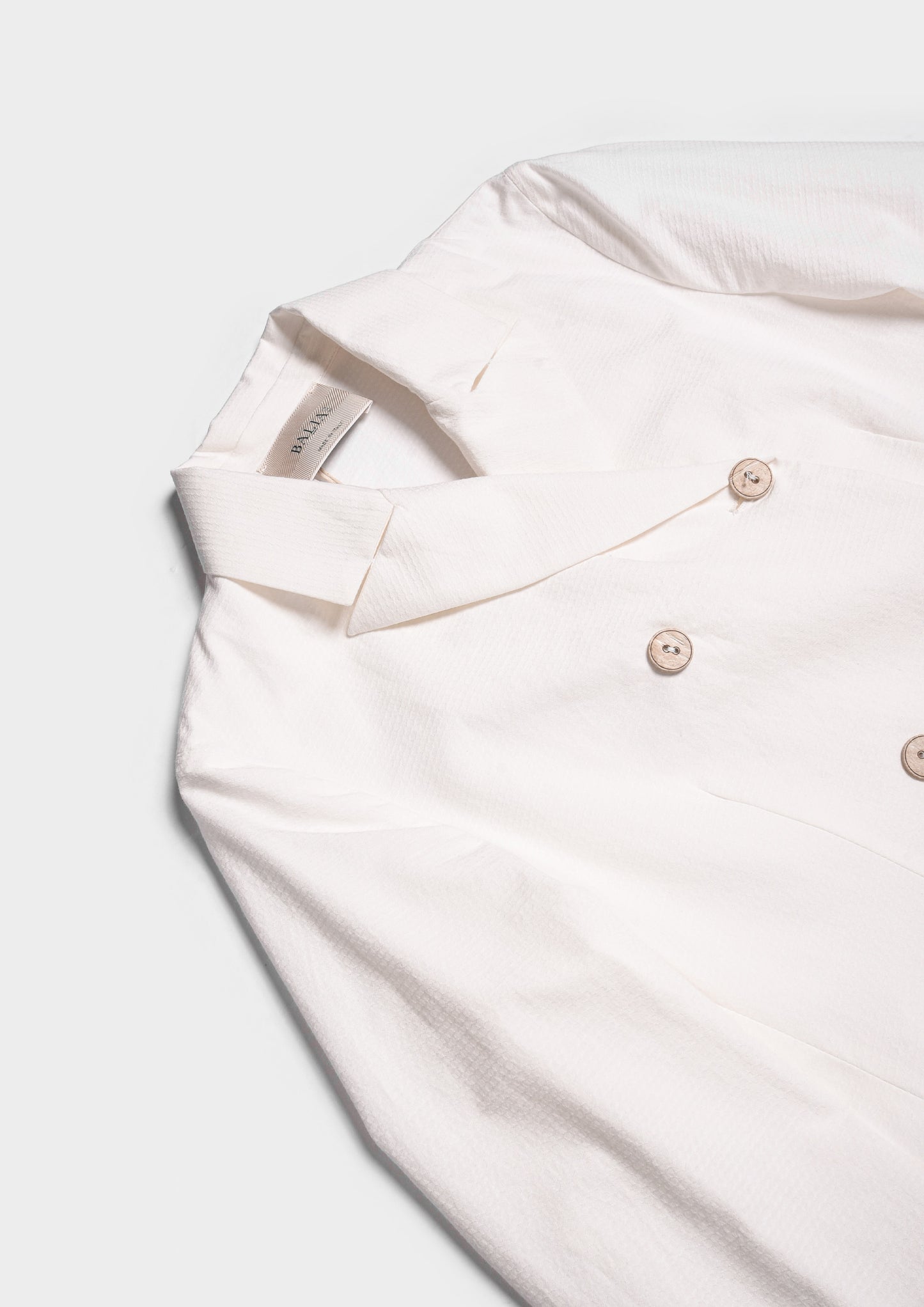 Fitted Double-Breasted Blazer - Latte