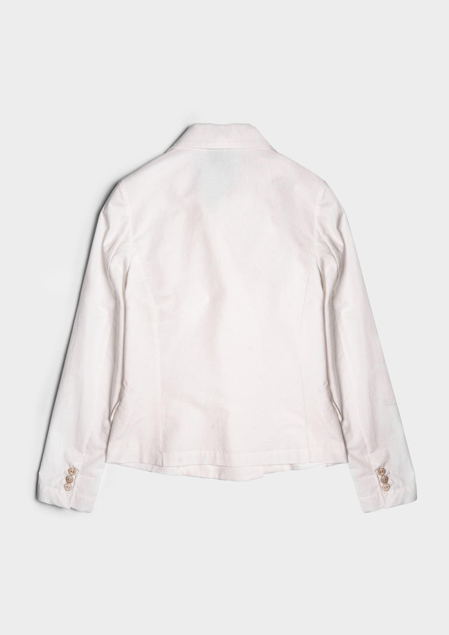 Fitted Double-Breasted Blazer - Latte