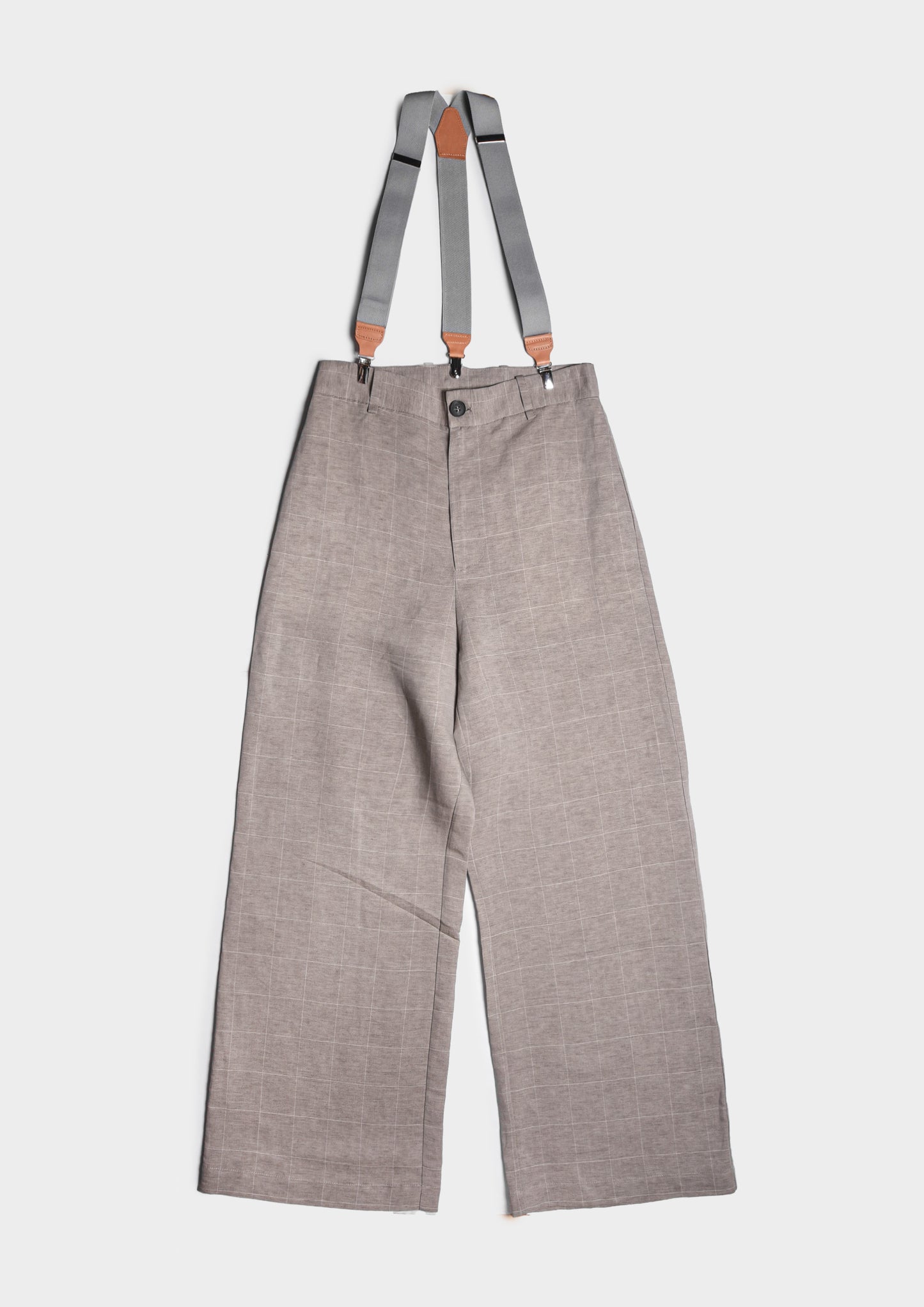 Palazzo Pants with Suspenders - Sand
