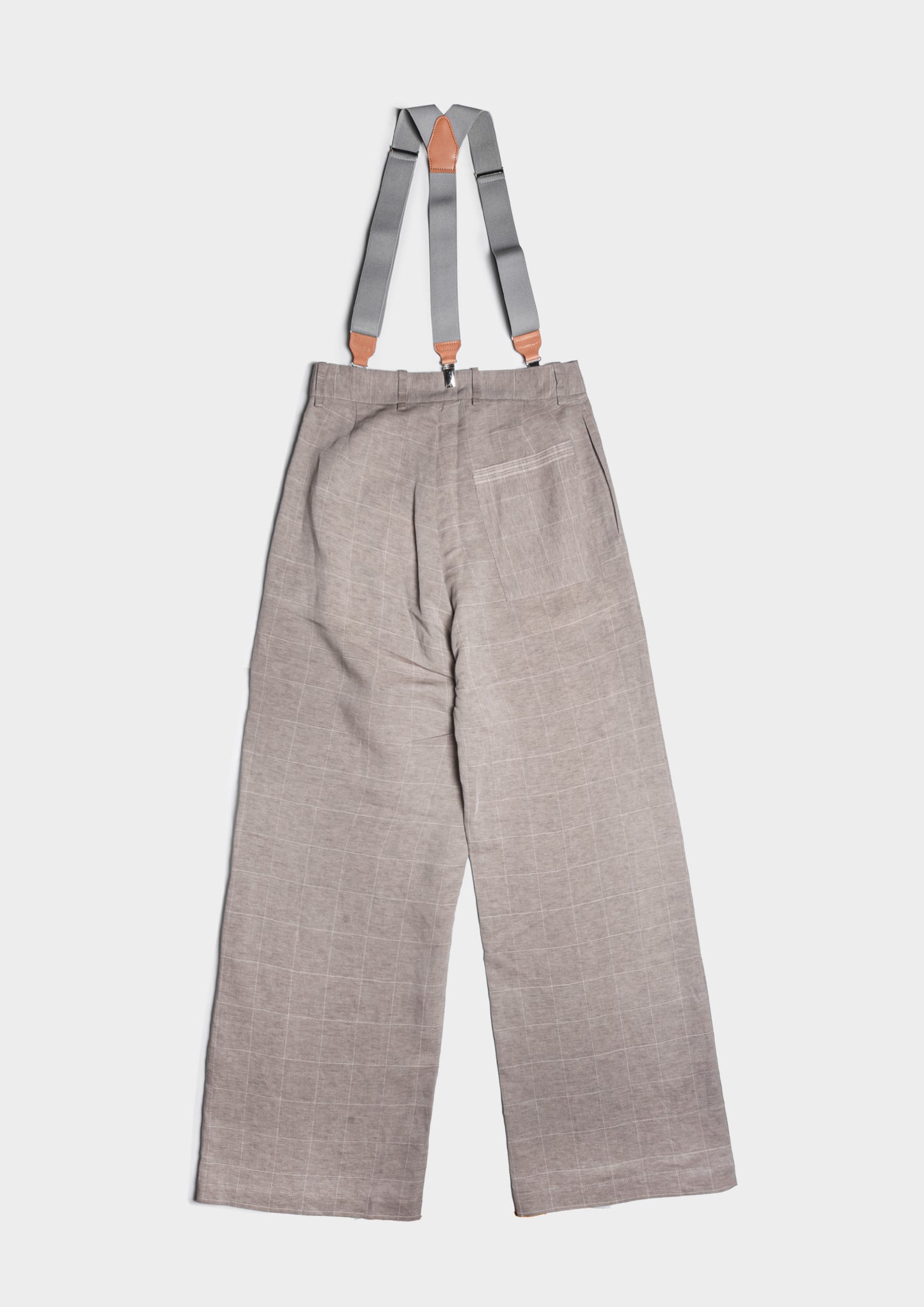 Palazzo Pants with Suspenders - Sand