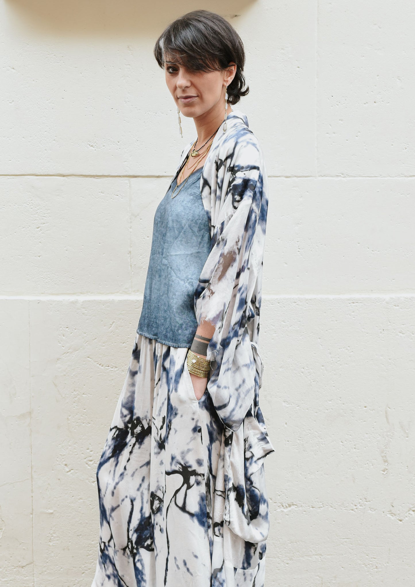Kimono Marble - Antique white