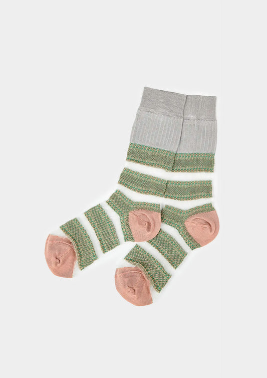 Calzini Trasparenze - Grey/Green/Cipria