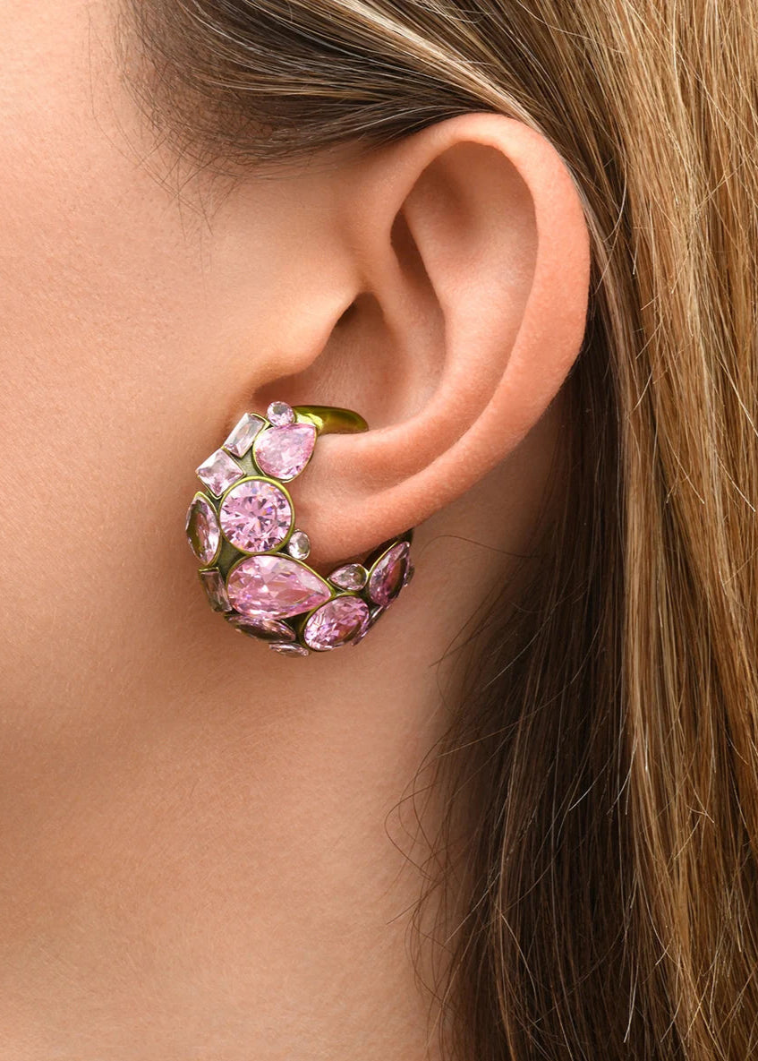 Earcuff Orion S - Green/Pink
