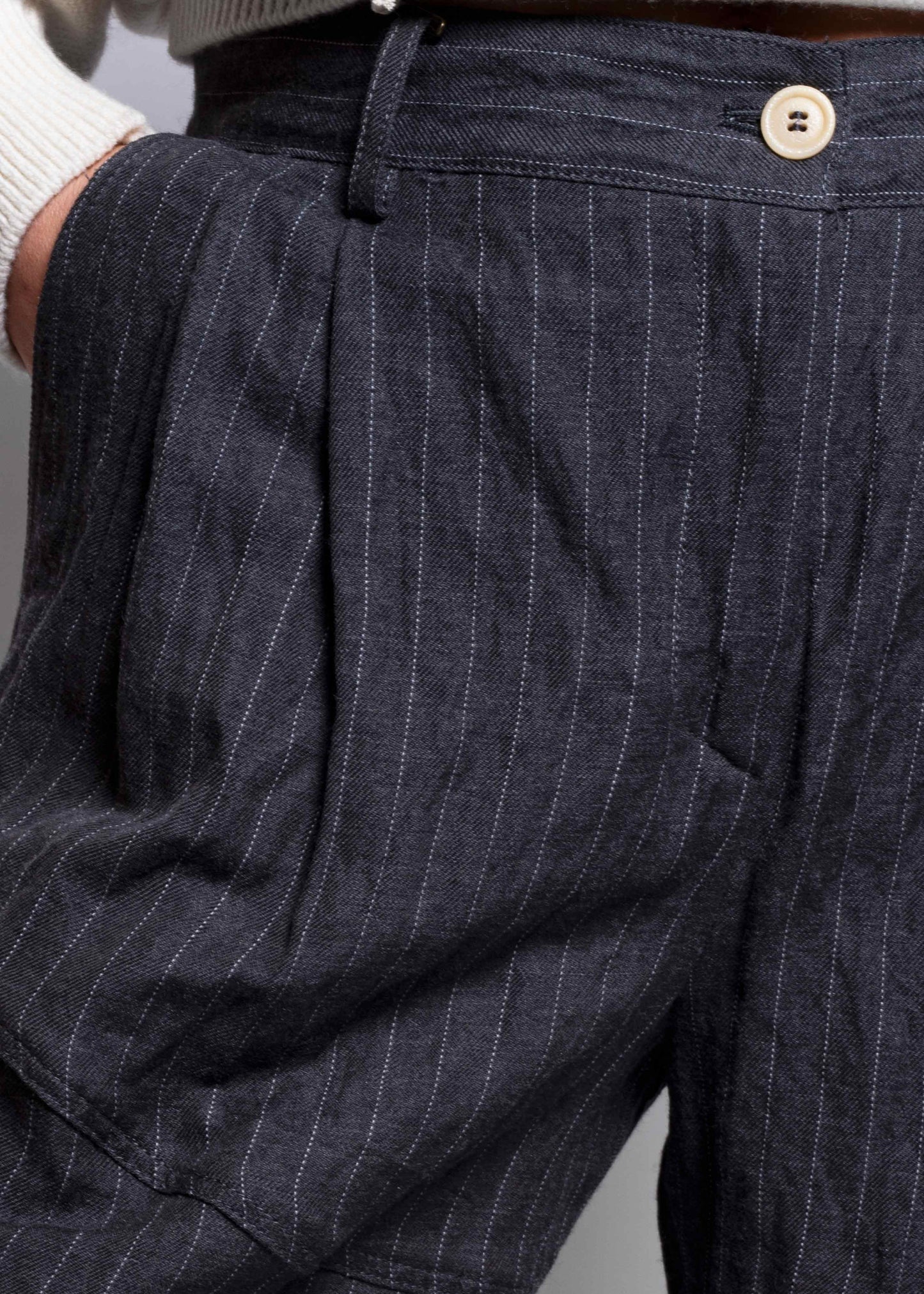 Pinstripe Pants - Grigio