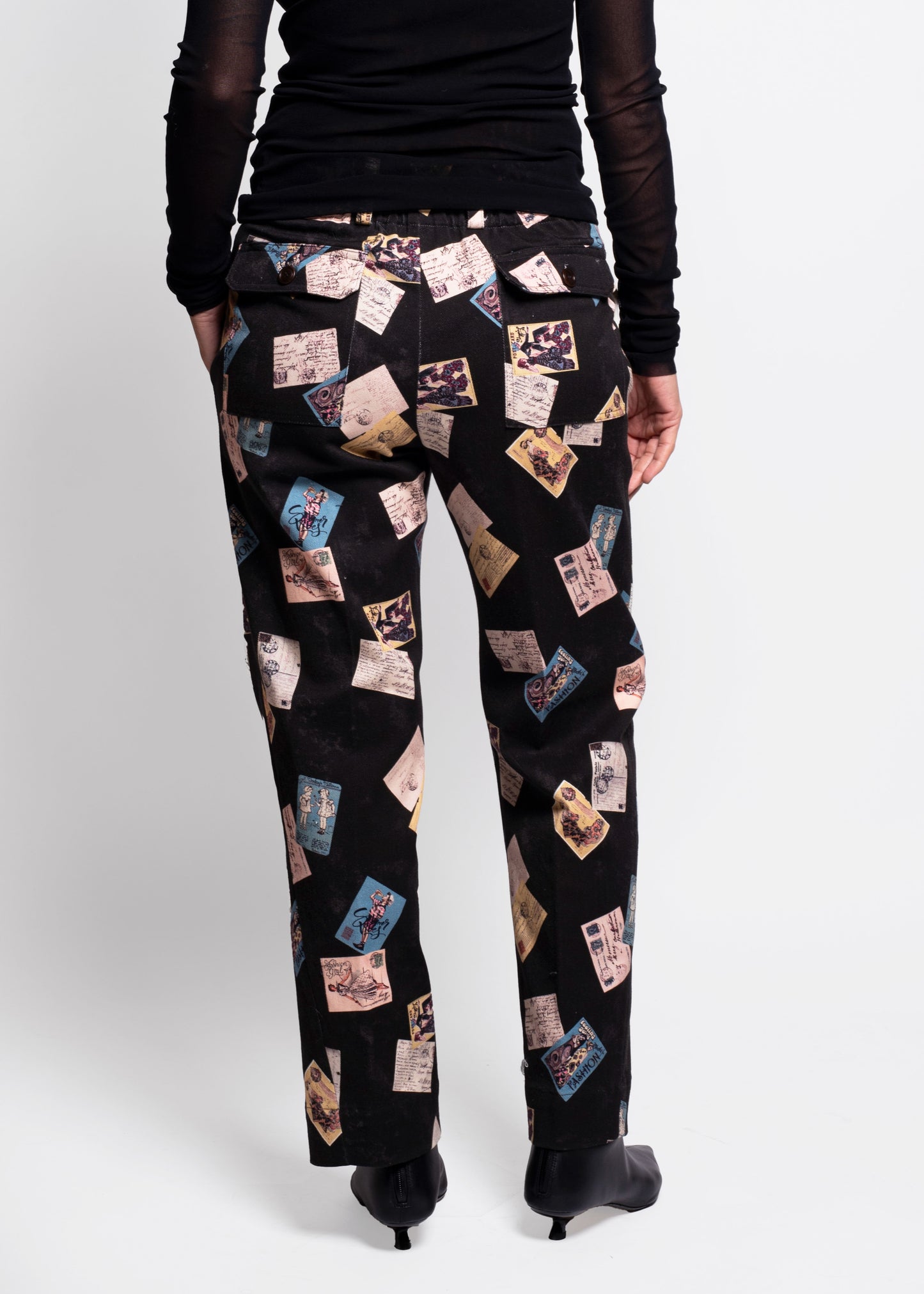 Francobolli Pants - Nero