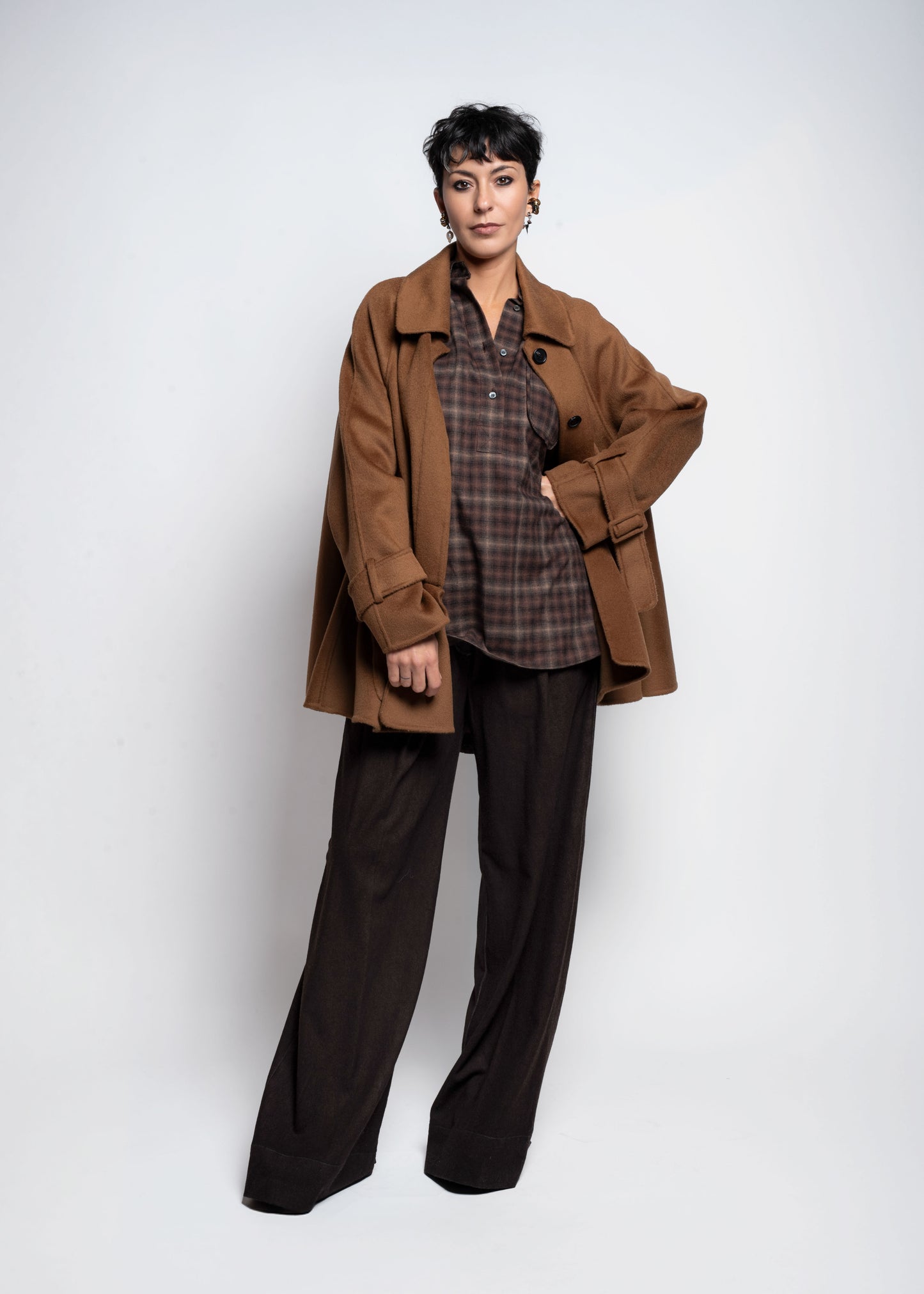 Short Flared Coat - Sigaro