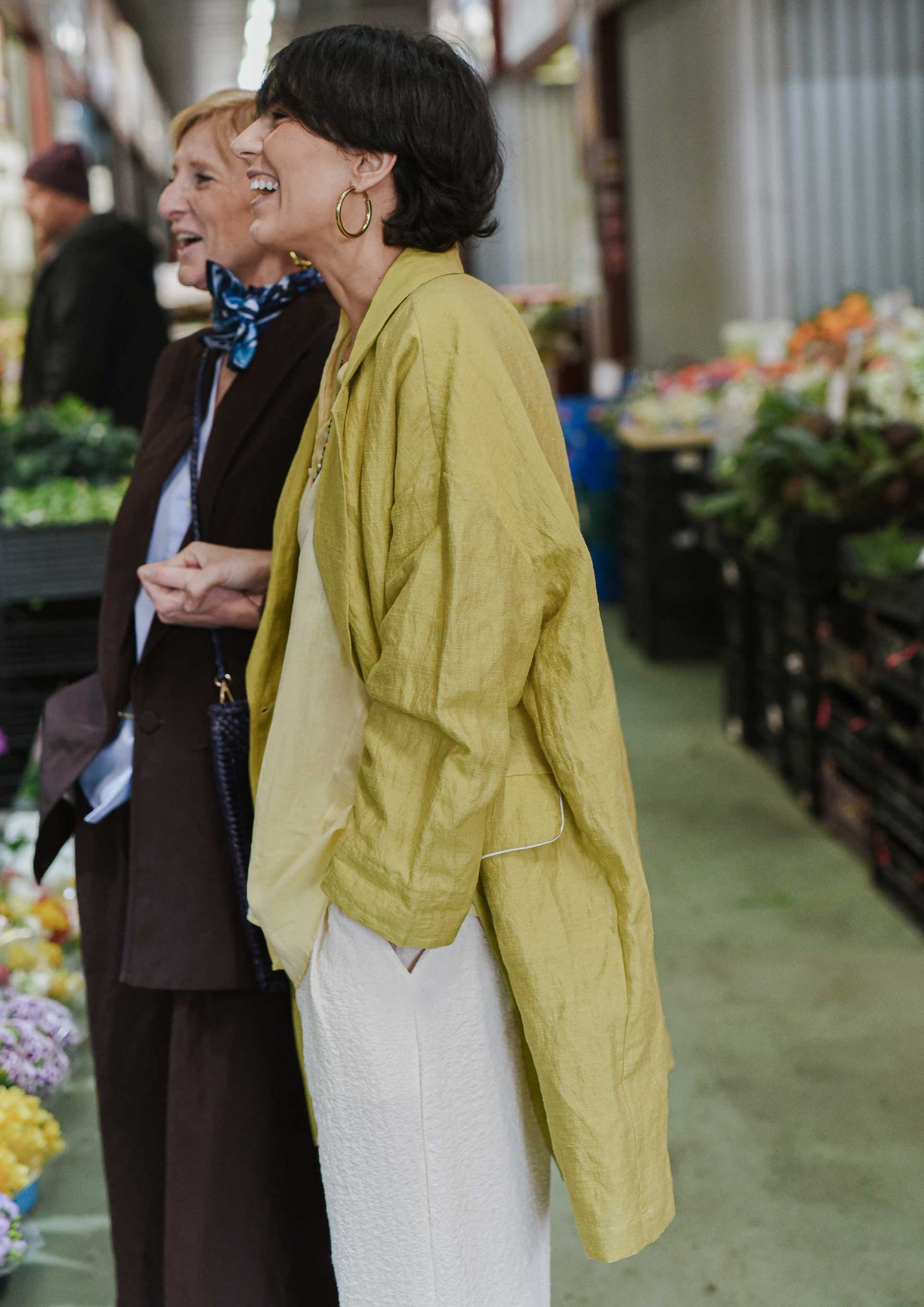Over Textured Blazer - Pompelmo