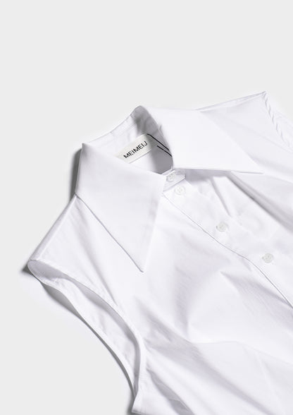 Sleeveless Shirt - Bianco