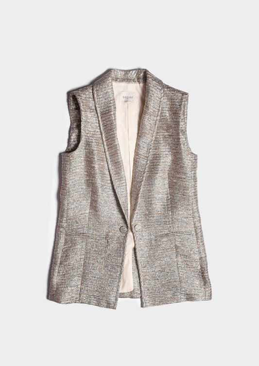 Gilet Lurex - Platino