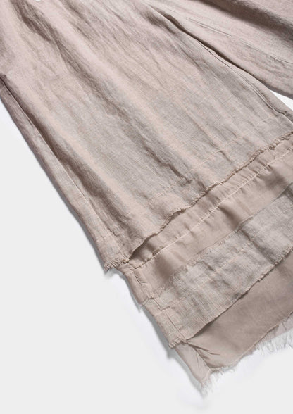 Frayed Hem Detail Trousers - Sand Shell