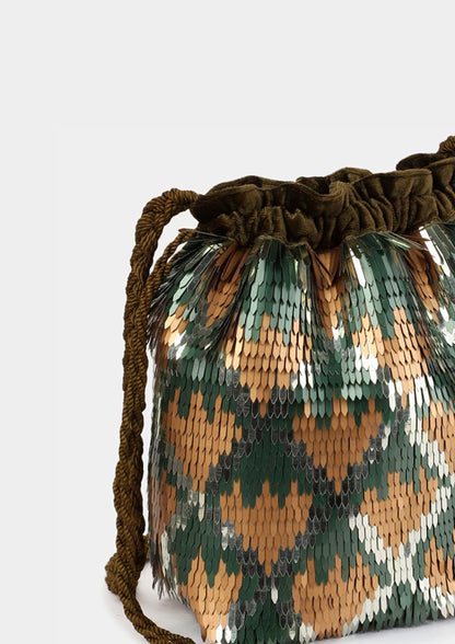 Diamond Ikat Bag - Green