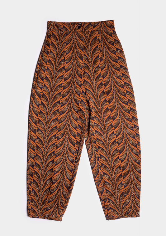 Porto Rico Leaf Trousers - Cognac