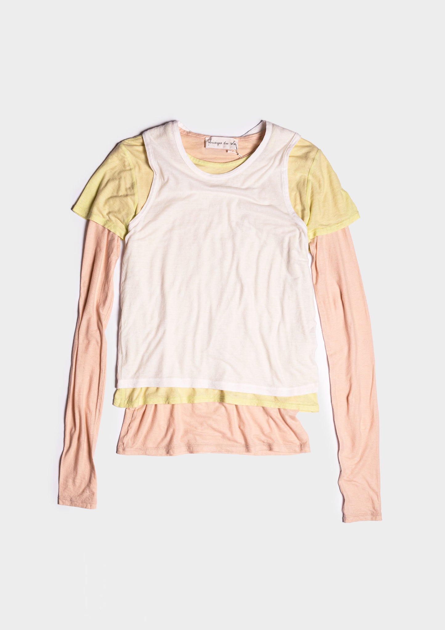 Three T-shirts - Naturale / Lime / Bianco