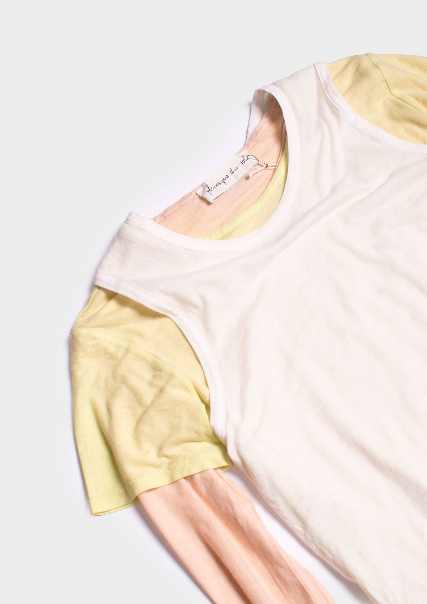 Three T-shirts - Naturale / Lime / Bianco
