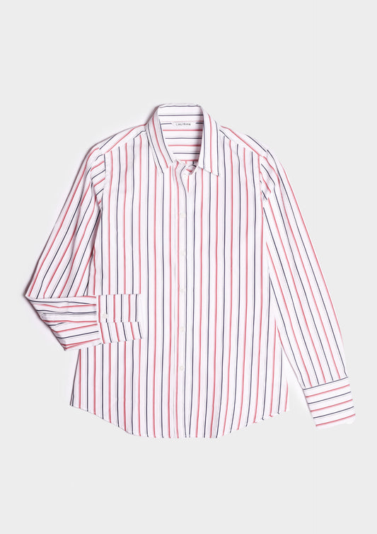 Cotton Shirt - White/Blue/Red
