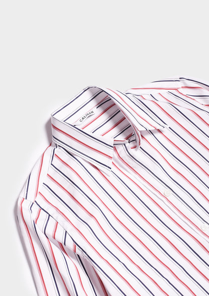 Cotton Shirt - White/Blue/Red