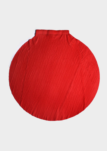 Round Midi Skirt - Rosso