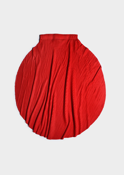 Round Midi Skirt - Rosso