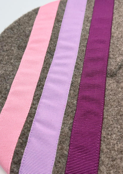 Béret Ruban Clémentine - Grigio/Pink