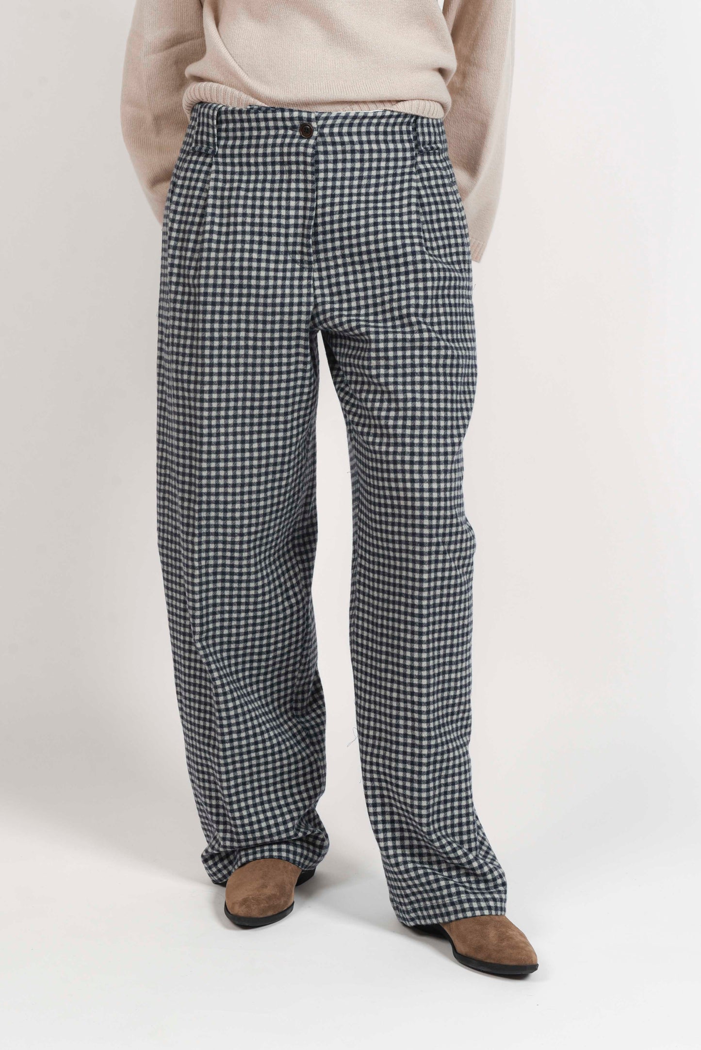 Carrot Pants Checked - Notte