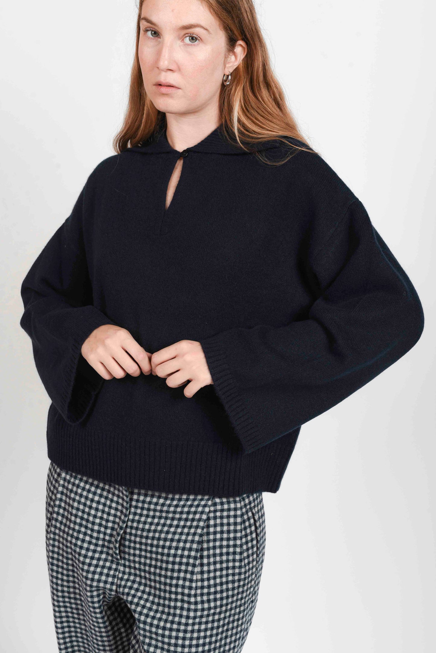 Polo Knit Sweater - Blu