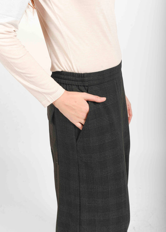 Checked Trousers - Carbone