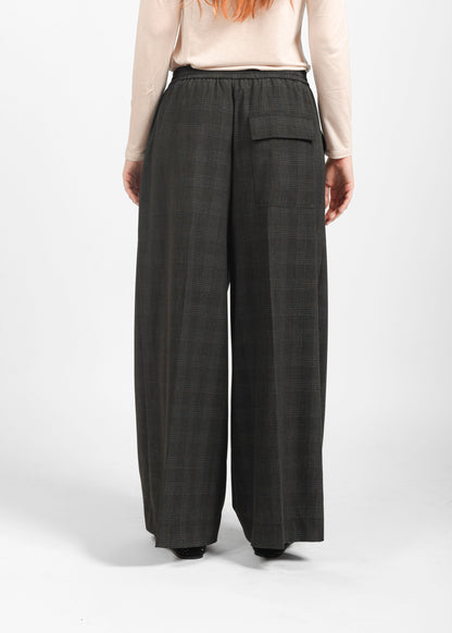 Checked Trousers - Carbone