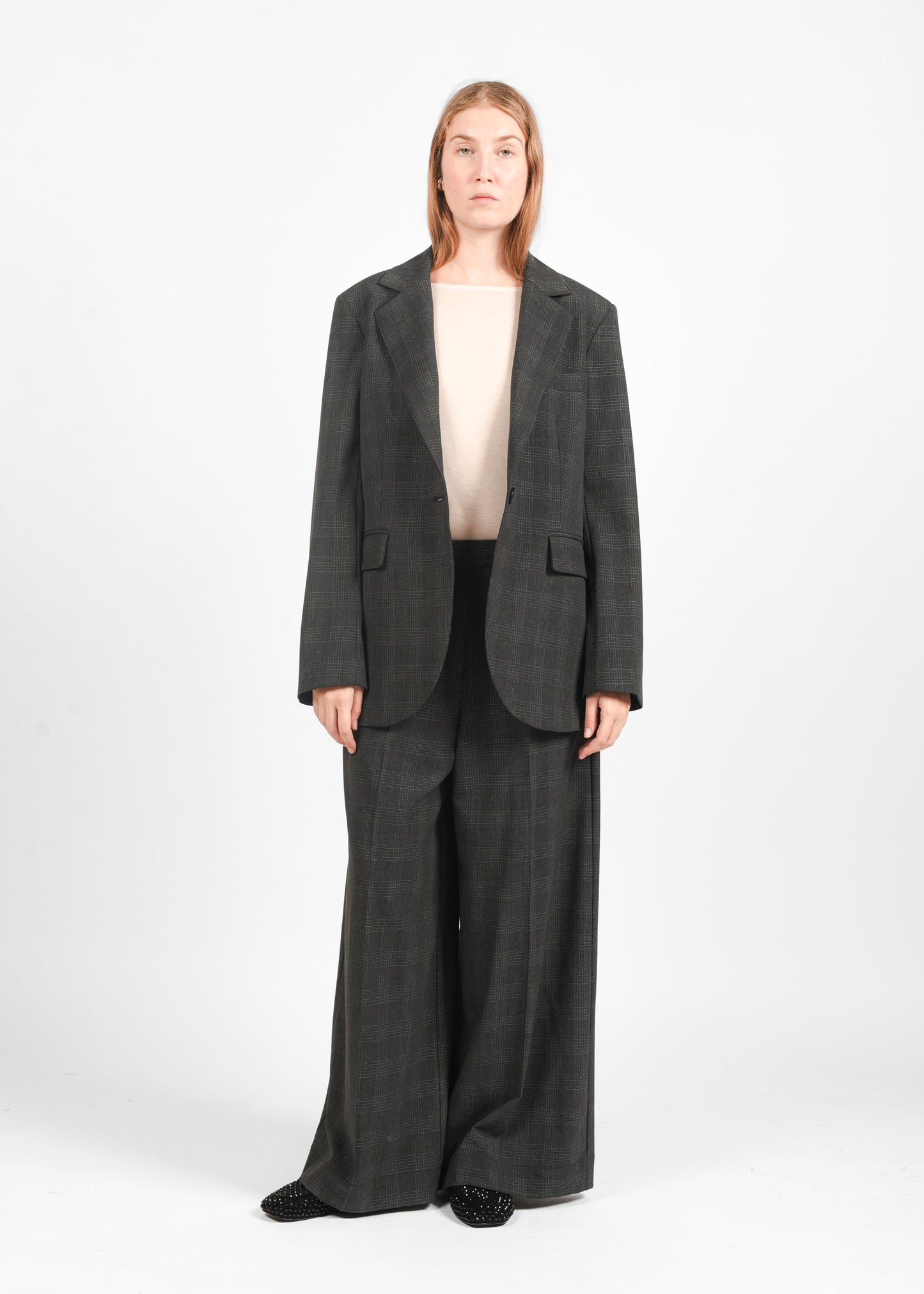 Checked Blazer - Carbone