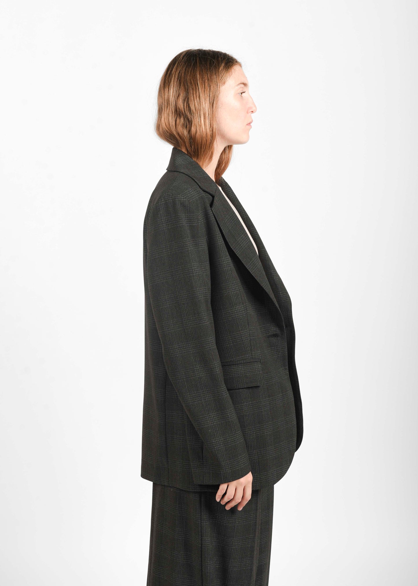 Checked Blazer - Carbone