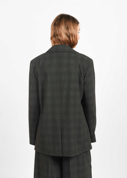 Checked Blazer - Carbone
