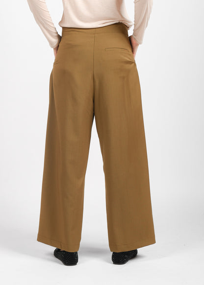 High-Waist Trousers - Olive Oil
