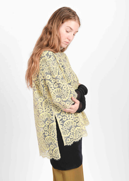 Over Lace Blouse - Camel