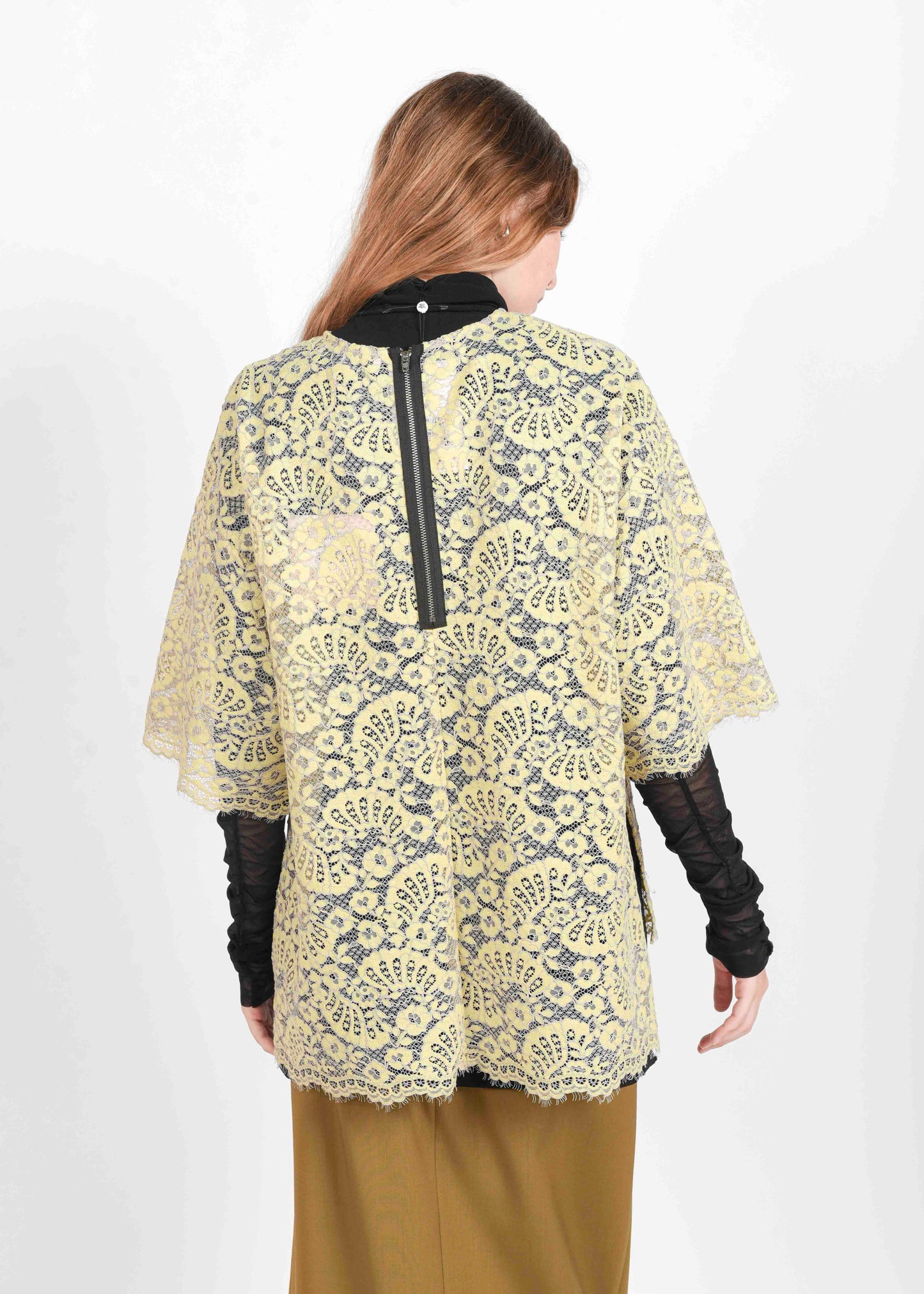Over Lace Blouse - Camel