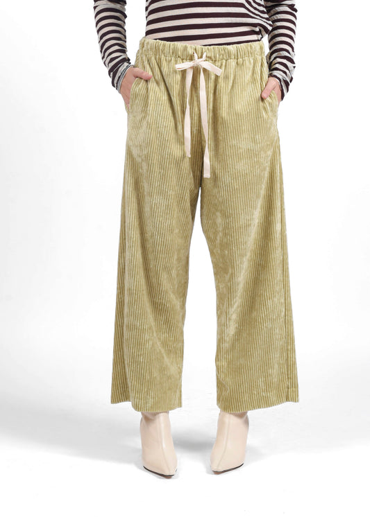 Straight Corduroy Pants - Pistache